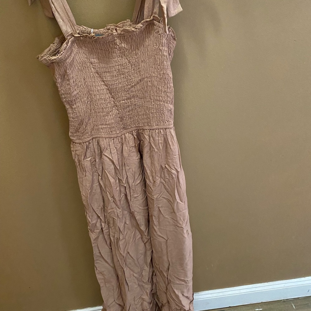 Elegant Tan Women's Dress